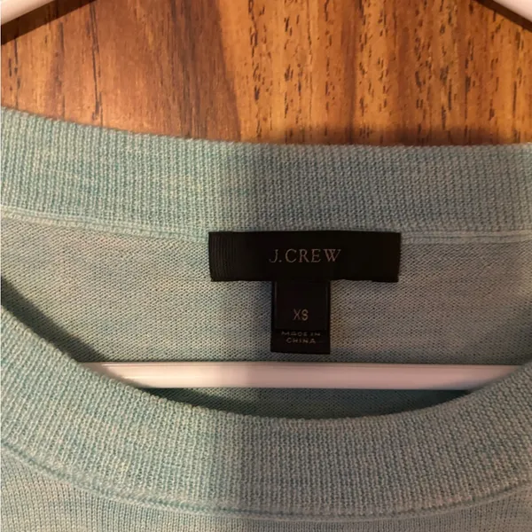 J. Crew Aqua Knit Crewneck Lightweight Wool Sweater - Image 3