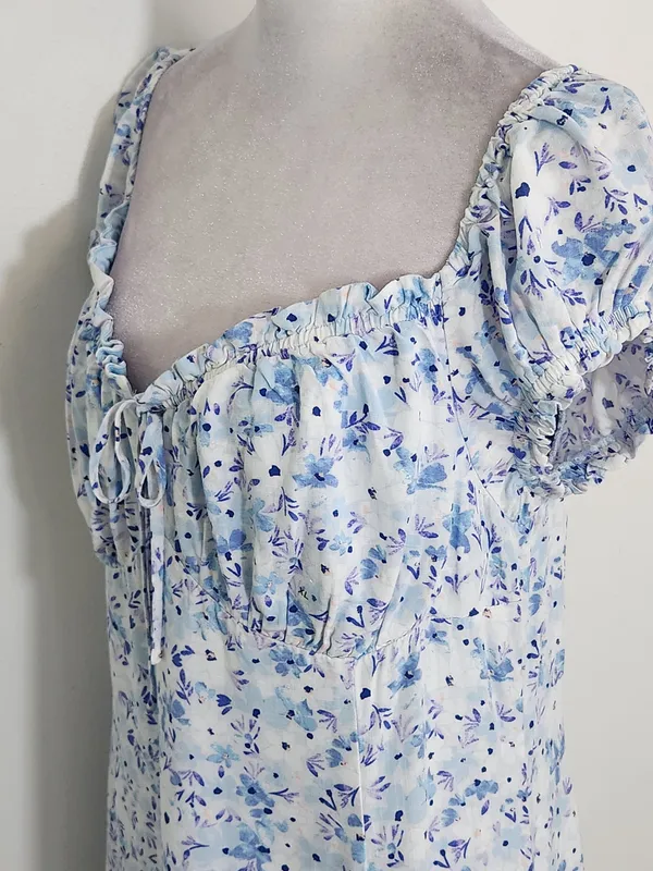 Aeropostale Blue Floral Print Mini Dress Size XL NWOT - Image 4