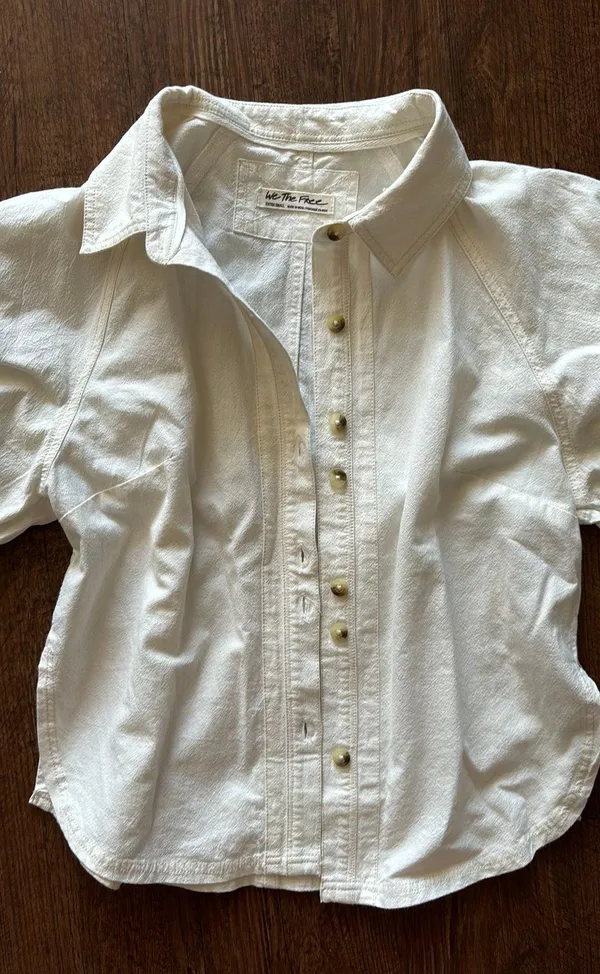White Puff Sleeve Top - Image 4