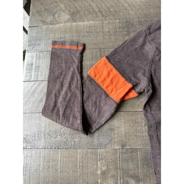 NFL Women's Brown Orange "Cleveland Browns Football" Long Sleeve Tee Size Medium - Image 5