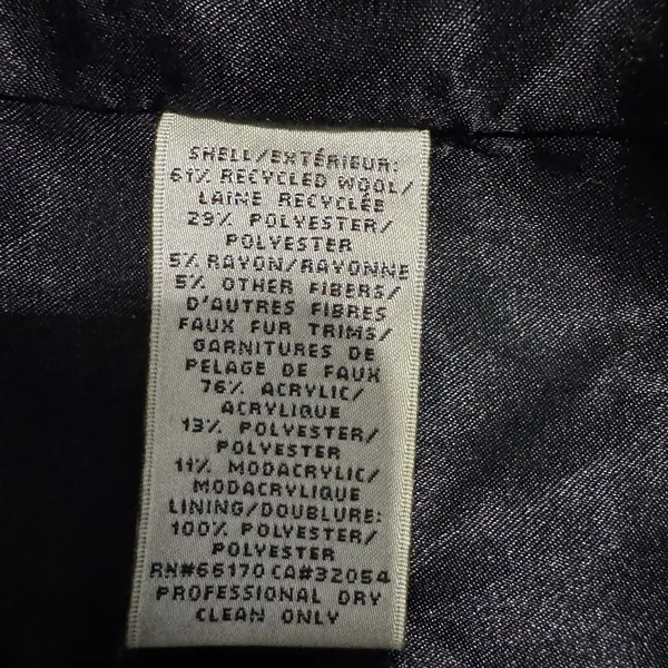 Anthropologie Elevenses Deep Woods Toggle Coat Wool Blend Faux Fur Gray size 10‎ - Image 12