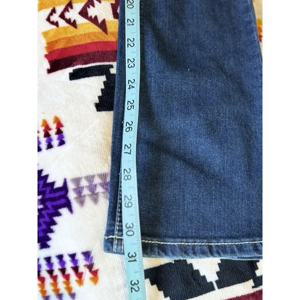 Earl Jeans‎ Med Wash Low Rise Skinny Bootcut Denim Jeans Size 1 Embroidered Gems - Image 9