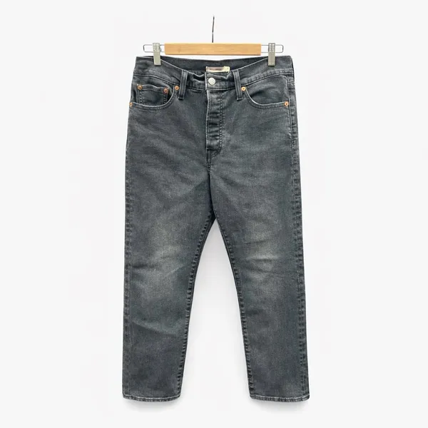Levi’s Wedgie Straight Jeans Gray High Rise Button Fly 31 - Image 4