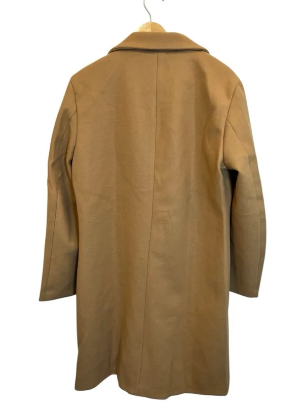 Fashion Women’s Camel Wool Blend Winter Coat Large Long Classic Elegant NWT - Image 5