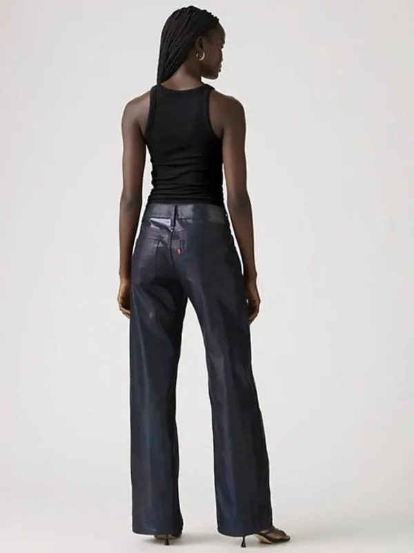 NWT Levi's Superlow Loose Jeans In Luminous Night Shiny SZ-30 - Image 6