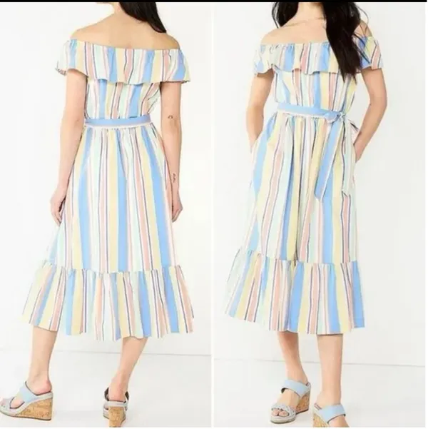 Draper James RSVP MIDI Off Shoulder Ruffle Dress - Image 2