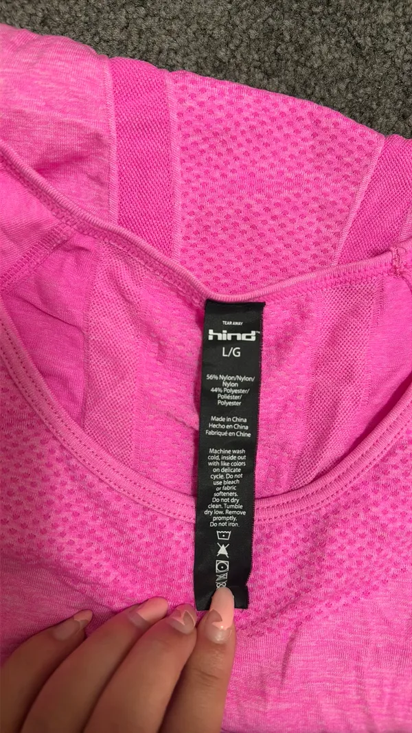 Pink Athletic Top Size L - Image 2