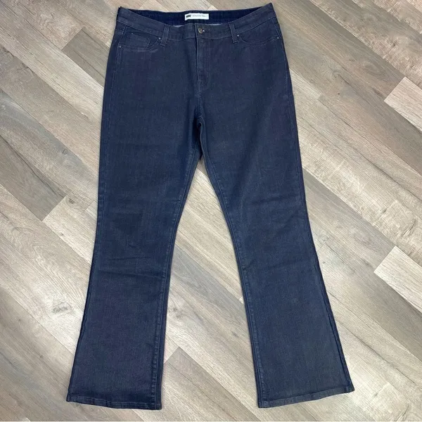 Levi's Jeans Womens 16 Mid Rise Skinny Bootcut Oil Rubbed Blue 33x 32‎ Western - Image 3