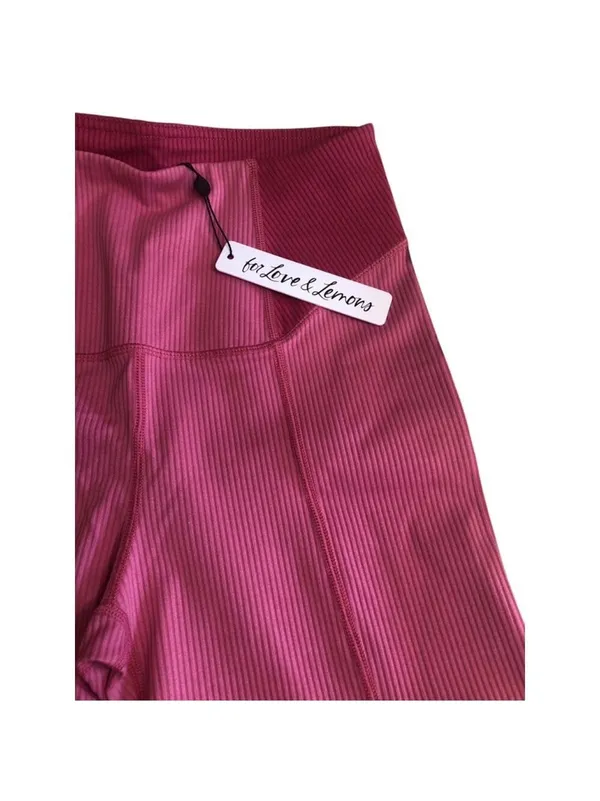For Love & Lemons Dani Biker Shorts Bubblegum Rose Size M Pink NWT - Image 5