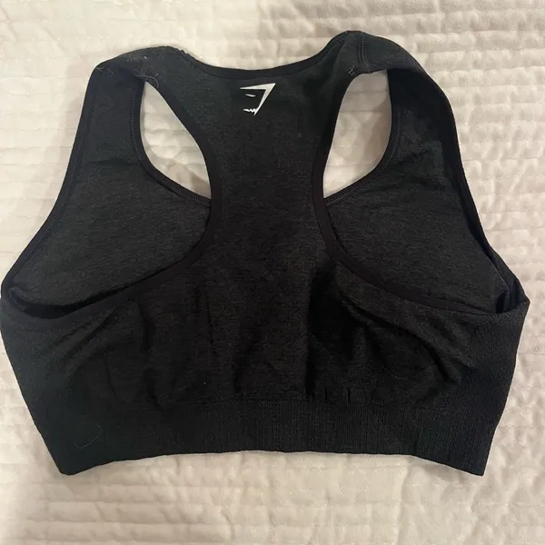Gymshark Charcoal Racerback Sports Bra - Image 4