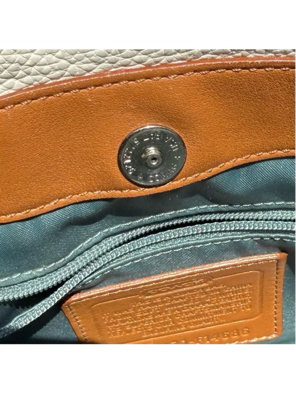 Vintage Coach Penelope F14686 Pebbled Leather Shoulder Bag Chalk Brown - Image 11