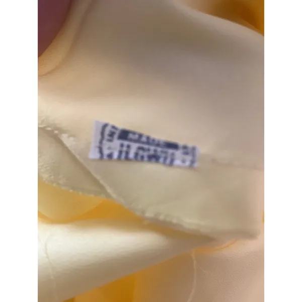 ILGWU pale yellow three piece dress 60 70 small medium lace hair pics - Image 8