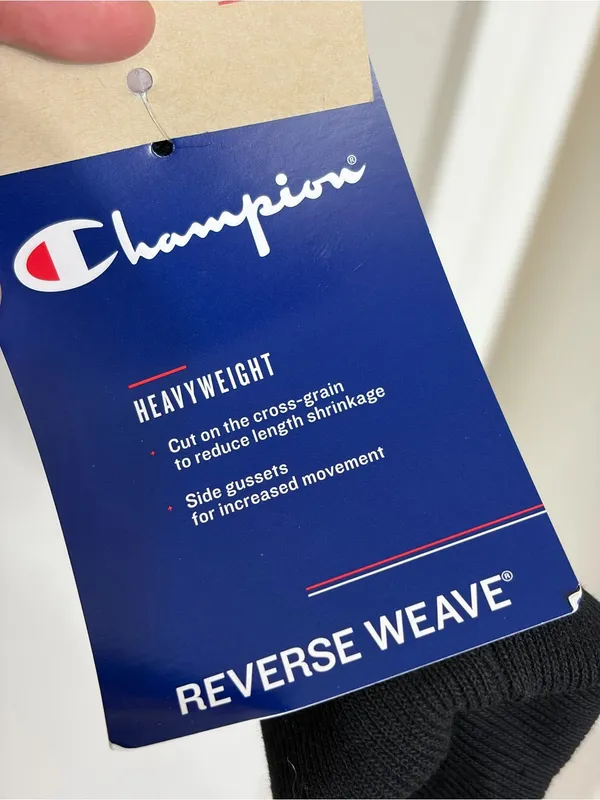 NEW Champion Reverse Weave Women’s Cropped Hoodie Sweatshirt in Black - Size L - Image 6