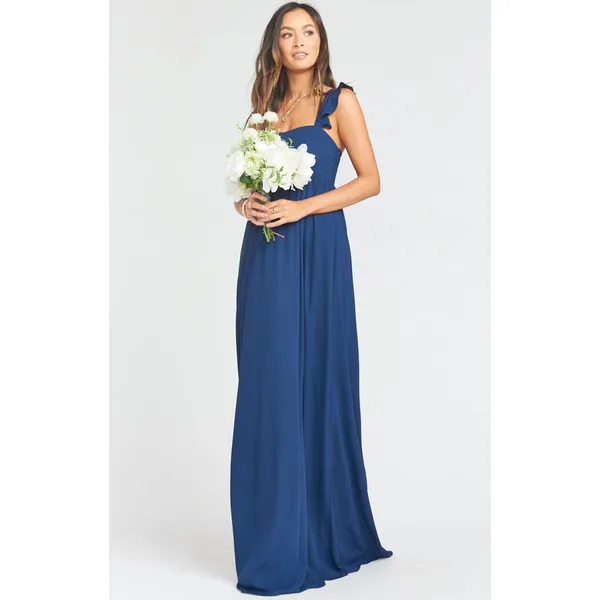 Show Me Your MuMu June Maxi Gown Navy Blue Small Wedding Bridesmaid Guest NEW - Image 10