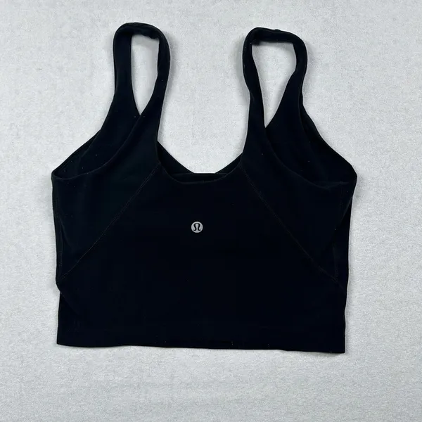 Lululemon Align Tank Top Women’s Size 4 Black Nulu Yoga Crop - Image 2