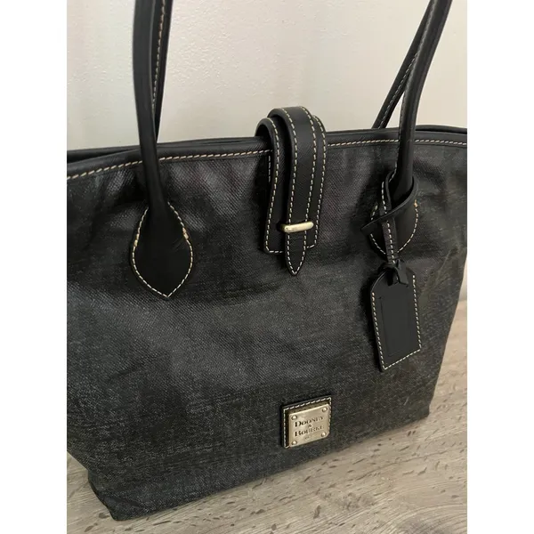 Dooney & Bourke Coated Canvas Cindy Tote Bag k8951606 Denim Shoulder Bag - Image 3