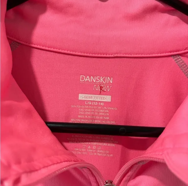 Danskin Now Neon Pink Zip Up - Image 2