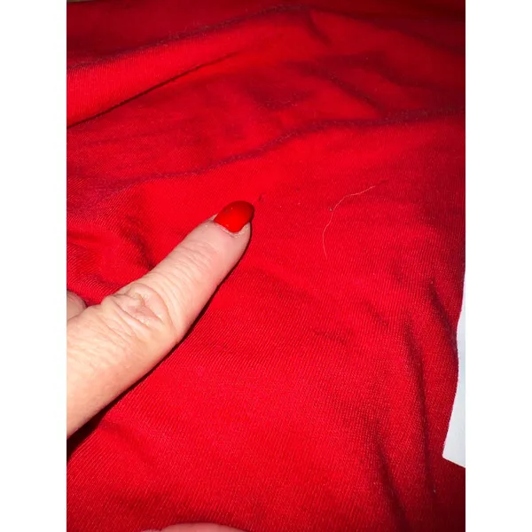 PINK Victoria's Secret Red Long Sleeve‎ Graphic T Shirt Rhinestone Dog Logo M - Image 3