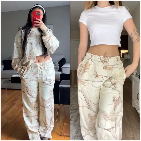 Dairy Boy Sand Camo Butterfly Sweatpants Woodland Camouflage Sweats Size Medium - Image 2