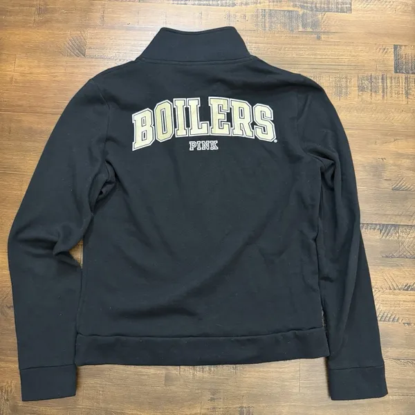 Victorias Secret Pink Purdue University Boilermakers quarter zp sweatshirt SMALL - Image 2