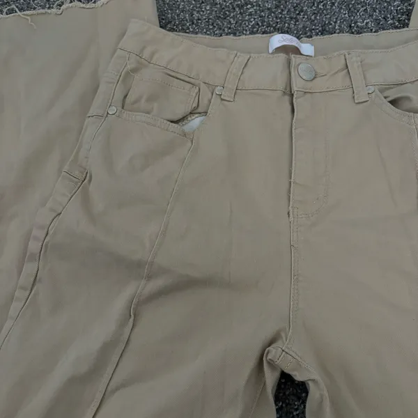 Khaki Flared Pants Tan Size 32 - Image 2