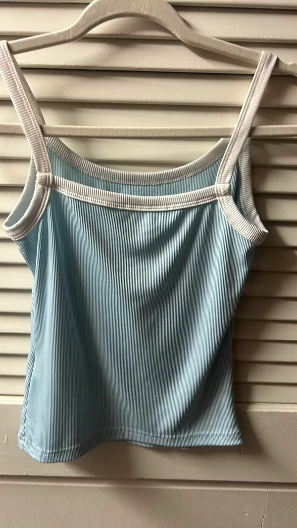 Blue and white tank top  - Image 2