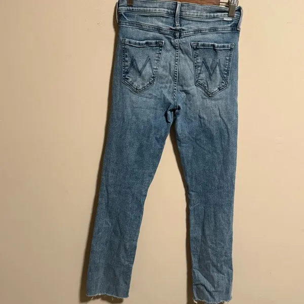 Mother Denim The Rascal Ankle Fray Bonfire Lighning Light Wash Jeans- Size 27 - Image 6