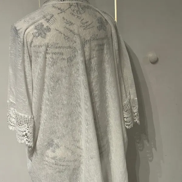 White Lace Kimono Cardigan Size 18W - Image 6