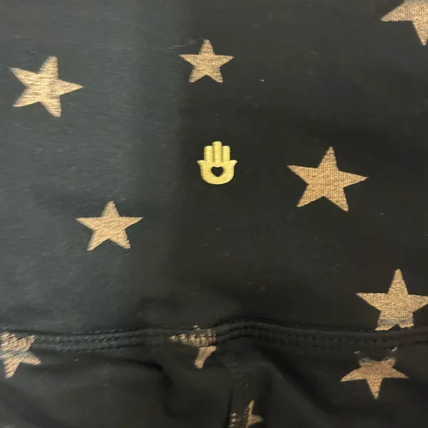 SPIRITUAL GANGSTER Black Leggings with Gold Stars Size Small - Image 11