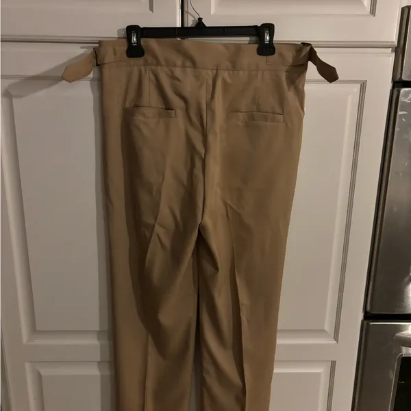 Timeless form tan‎ pants. Buckles on waist. - Image 6