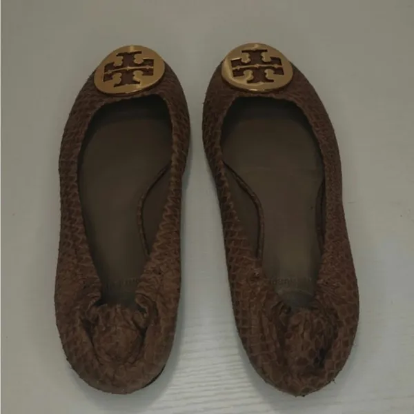 Vintage Tory brown Burch Flats sz 7.5 - Image 5