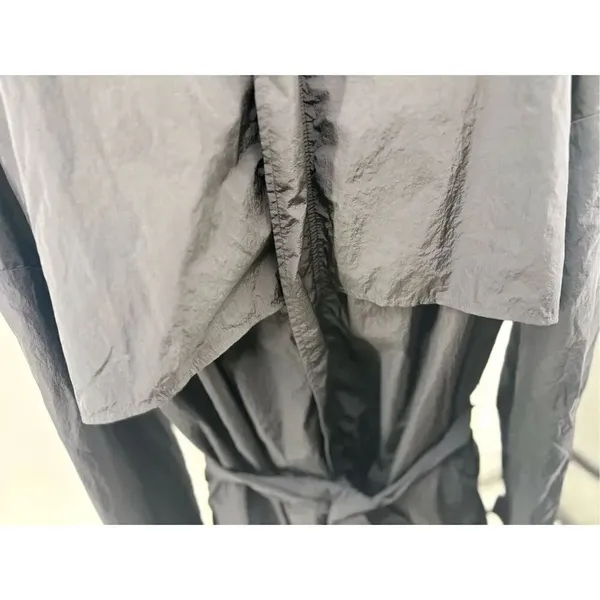 ALO Yoga Crinkle On The Move Black Trench Coat Womens Unisex Size XXL - Image 4