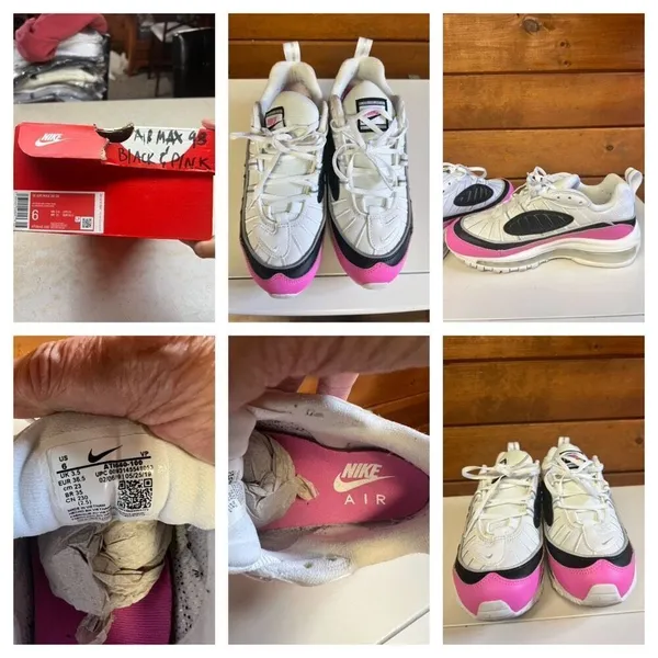 Nike Wmns Air Max 98 SE China Rose Pink White Sneaker AT6640-100 Size 6 - Image 5