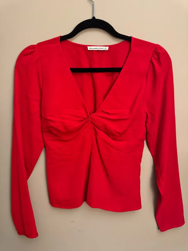 Long Sleeve Twist Front Blouse - Image 2