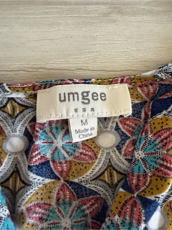 Umgee Babydoll Tunic Dress Brown Medium NWOT IN PACKAGE - Image 7