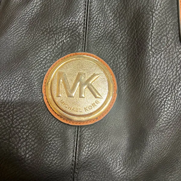 Michael Kors Black and Brown Shoulder Bag - Image 3