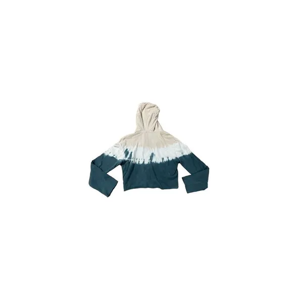 Wildfox tan, white, teal cropped hoodie M‎ - Image 2