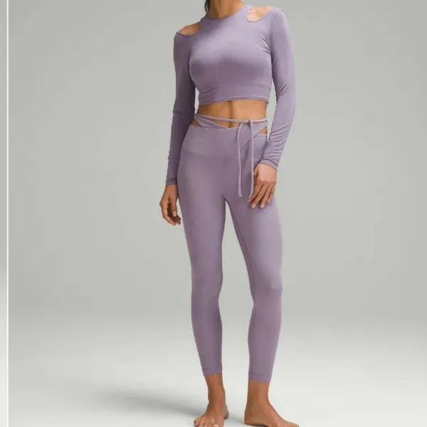 Lululemon Align Wrap Waist Tight Lavender High-Waisted Leggings25" - Image 4