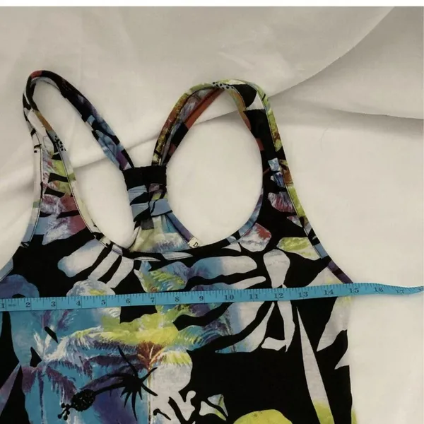 Derek Heart High Low‎ Dress Medium Tropical Floral Racerback Sleeveless Summer - Image 5