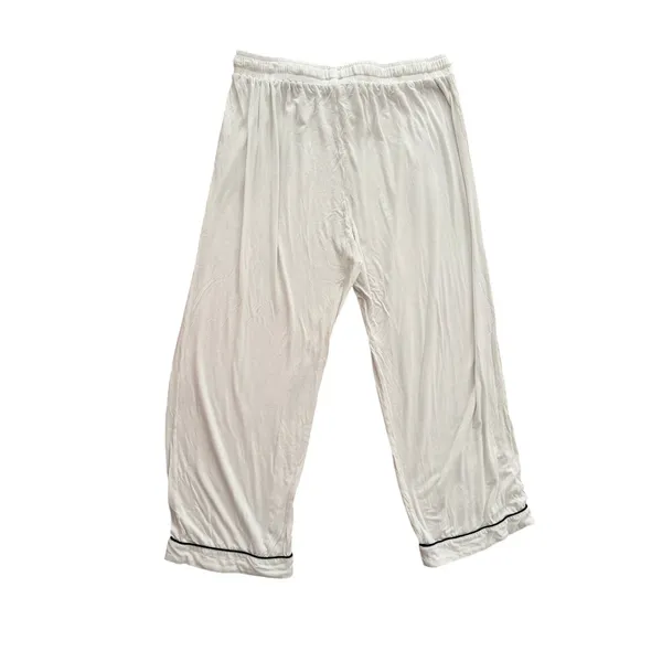 Joyarza White Pajama Set Medium Soft Viscose Button Front Short Sleeve Sleepwear - Image 9