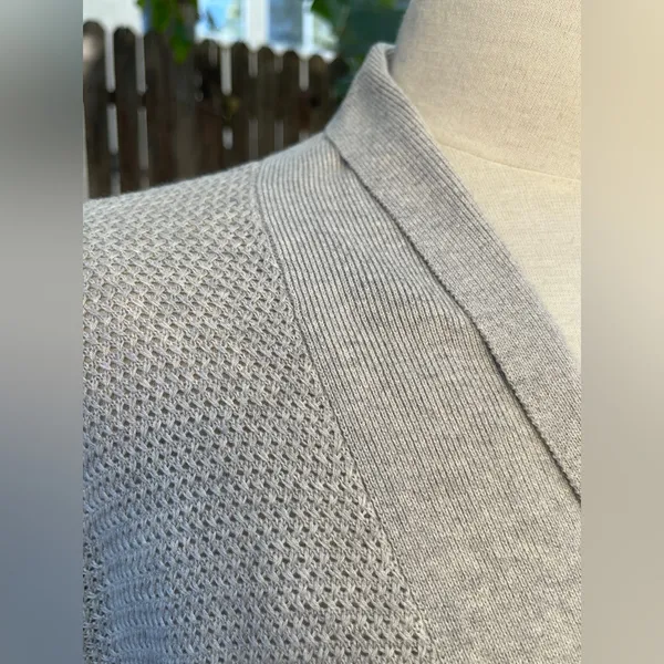 Aritzia Wilfred Gray Open front Knit Cardigan Silk Cotton Cashmere Minimalist XS - Image 2