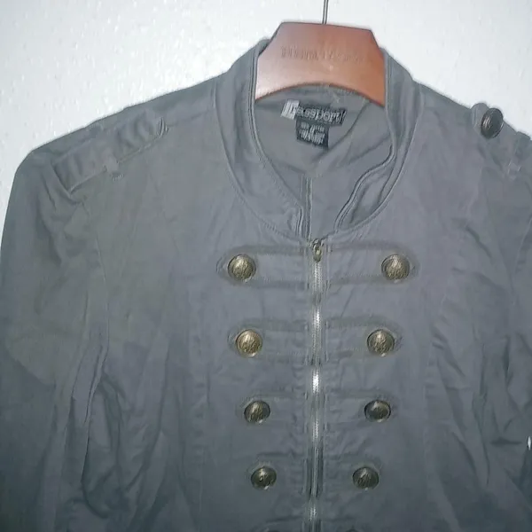 Passport M Cotton Military Army Green Zip Front Shacket Light Jacket - Image 12
