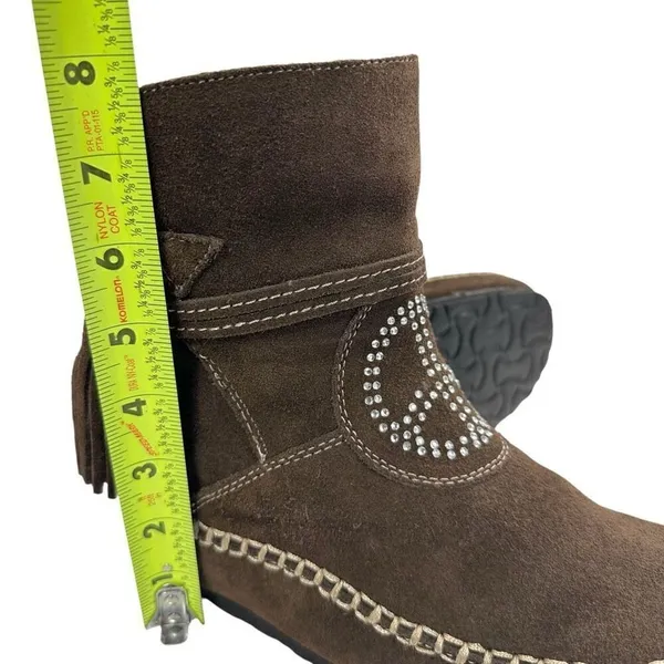 Vintage Sherpa Lined Suede Moccasin Winter Boots Women’s Size 6.5/7 - Image 4