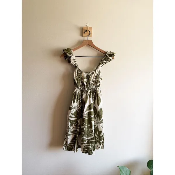 Abercrombie & Fitch Linen Puff Strap Babydoll Mini Dress Size XS - Image 2