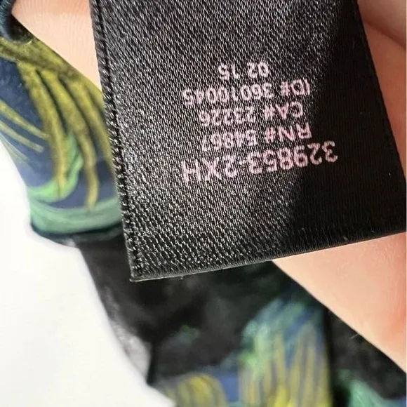 Victoria's Secret Tropical Palm Lace Trim Strappy Slip Chemise L Large - Image 4
