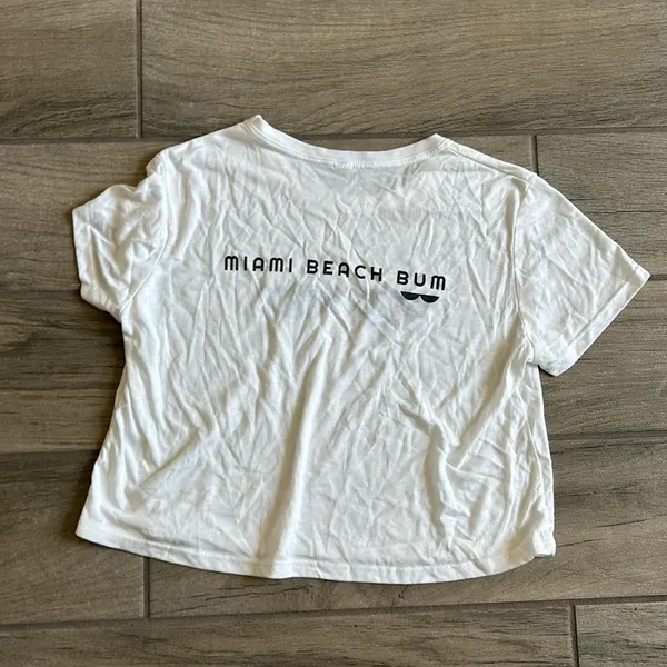 Miami Beach bum tshirt White - Image 2
