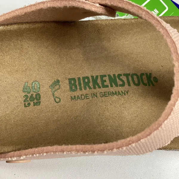 Birkenstock Gizeh Rivet logo Soft Pink Textile Vegan Thong Sandals Size 9 NEW! - Image 10