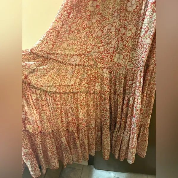 NWT Feeling Groovy Maxi Dress in red & cream - Image 8