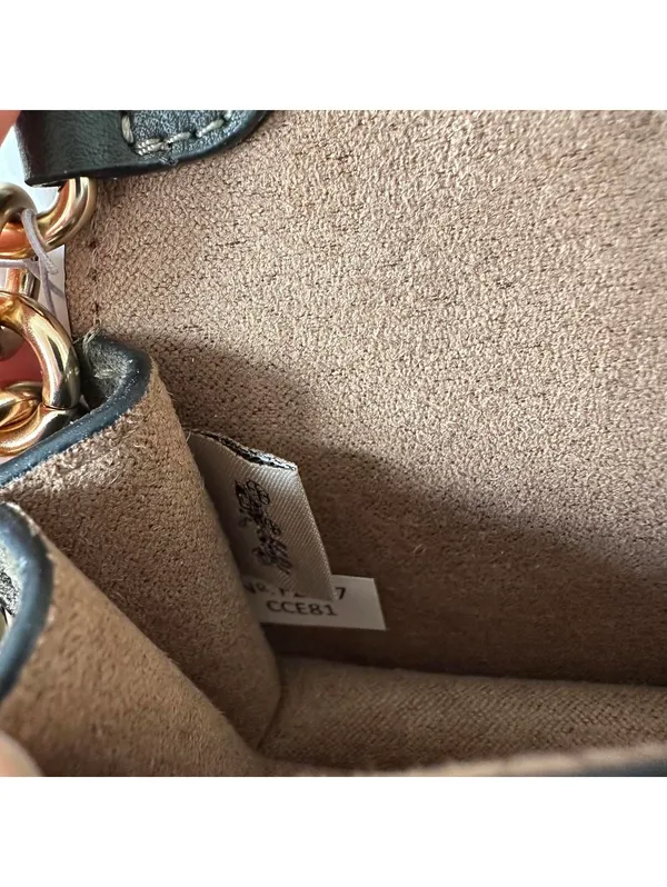 Coach Klare Bag Charm With Signature Canvas NWT Suede/Gold/Army Green/Tan - Image 7