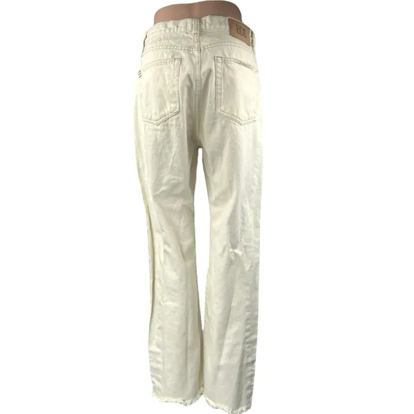 Urban Outfitters BDG White Distressed High Waist Flared Cowboy Denim Jeans Sz 28 - Image 2
